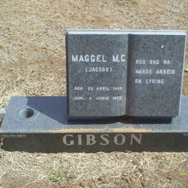 GIBSON Maggel M.C. 1932-1977