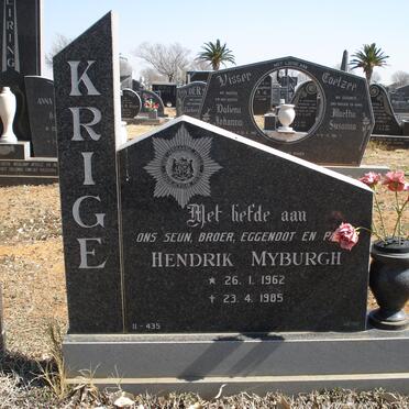 KRIGE Hendrik Myburgh 1962-1985