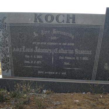 KOCH Louis Johannes 1928-1971 &amp; Catharina Susanna PRINSLOO 1930-