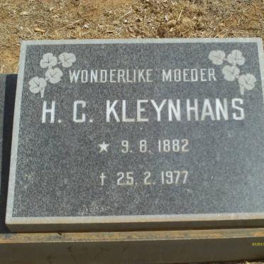 KLEYNHANS H.C. 1882-1977