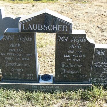 LAUBSCHER Ewerhardus 1944-1993 &amp; Katherine Margaret 1940- :: LAUBSCHER Eddie 1973-2006