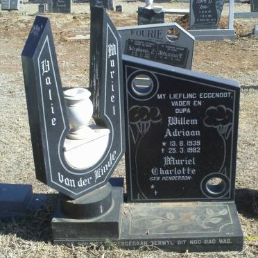 LINDE Willem Adriaan, van der 1939-1982 &amp; Muriel Charlotte HENDERSON