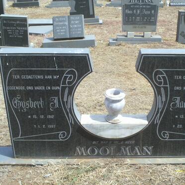MOOLMAN Gysbert J. 1912-1987 &amp; Jacoba F. 1917-1993