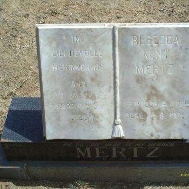 MERTZ Rebecca Kent 1929-1975