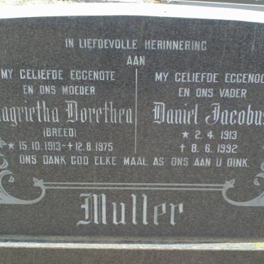 MULLER Daniel Jacobus 1913-1992 &amp; Magrietha Dorothea BREED 1913-1975