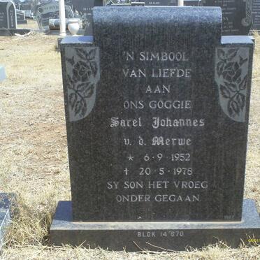 MERWE Sarel Johannes, v.d. 1952-1978