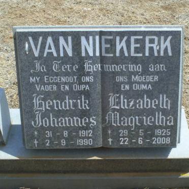 NIEKERK Hendrik Johannes, van 1912-1990 &amp; Elizabeth Magrietha 1925-2008