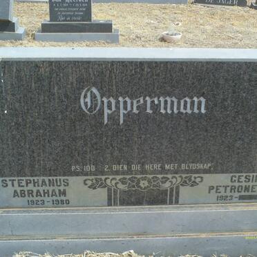 OPPERMAN Stephanus Abraham 1923-1980 &amp; Gesina Petronella 1923-