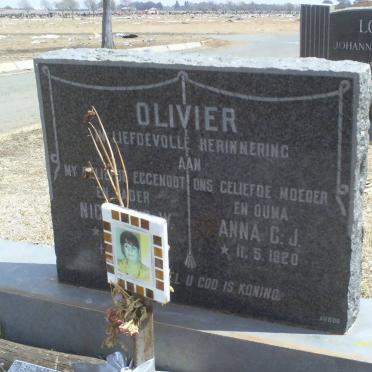 OLIVIER Anna C.J. 1920-