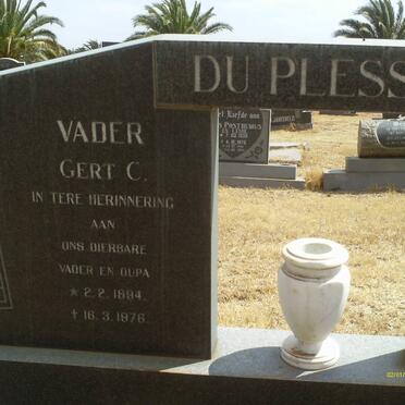 PLESSIS Gert C., du 1894-1976 &amp; Hester N.E. 1908-1976 