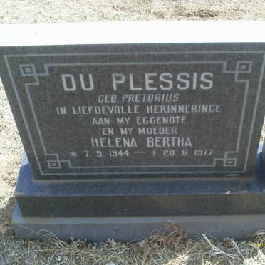 PLESSIS Helena Bertha, du 1944-1977