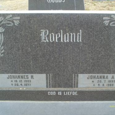 ROELAND Johannes H. 1903-1977 &amp; Johanna A.P. 1899-1968