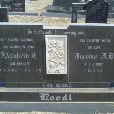 ROODT Jacobus J.B. 1909-1986 &amp; Elizabeth C. BOSHOFF 1913-1977