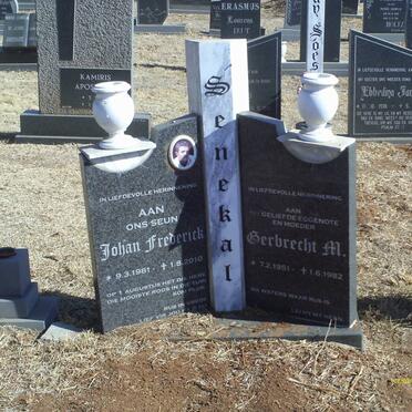 SENEKAL Johan Frederick 1981-2010 :: SENEKAL Gerbrecht M. 1951-1982