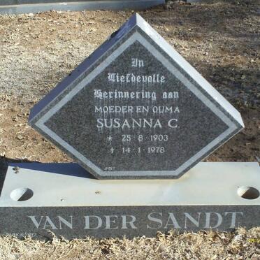 SANDT Susanna C., van der 1903-1978