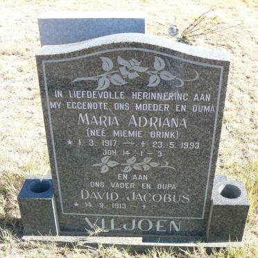 VILJOEN David Jacobus 1913- &amp; Maria Adriana BRINK 1917-1993