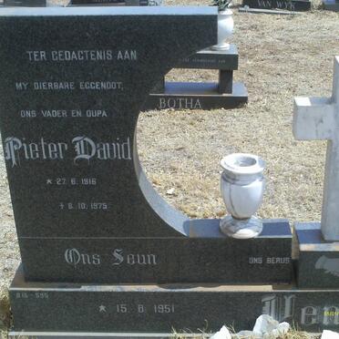 VENTER Pieter David 1916-1975 :: VENTER Pieter David -1989 :: VENTER Cornelia F.E. nee POTTAS 1921-2005  