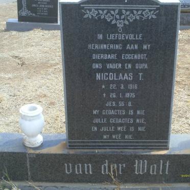 WALT Nicolaas T., van der 1916-1975