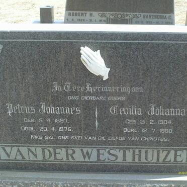 WESTHUIZEN Petrus Johannes, van der 1897-1975 &amp; Cecilia Johanna 1904-1990