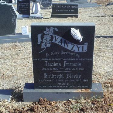 ZYL Jacobus Francois, van 1925-1982 &amp; Heibreght Neelje VILJOEN 1929-1988