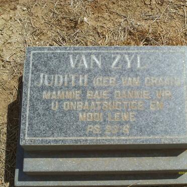 ZYL Judith, van nee VAN GRAAN