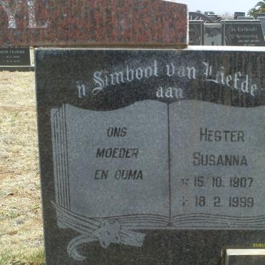 ZYL Hester Susanna, van 1907-1999