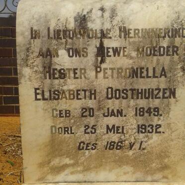 OOSTHUIZEN Hester Petronella Elisabeth 1849-1932