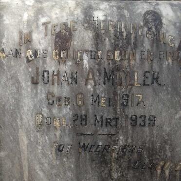MULLER Johan A. 1917-1939