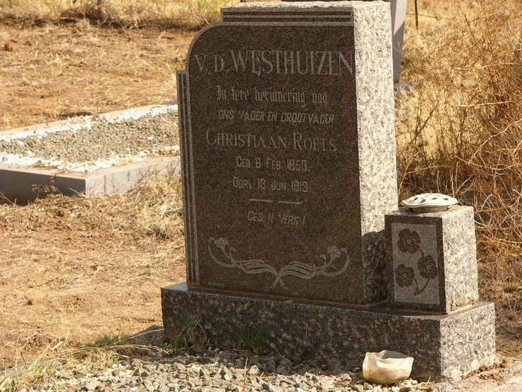 WESTHUIZEN Christiaan Roets, v.d. 1853-1913