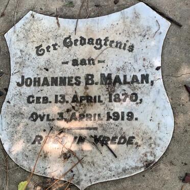 MALAN Johannes B. 1870-1919