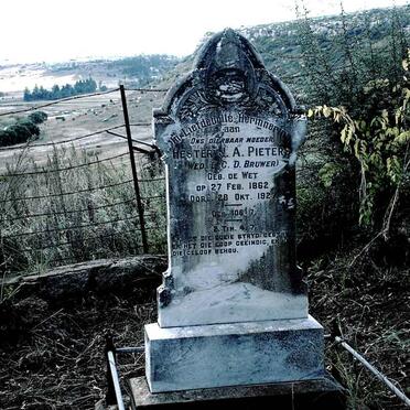 PIETERS Hester formerly BRUWER nee DE WET 1862-1927