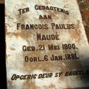 NAUDE Francois Paulus 1800-1881