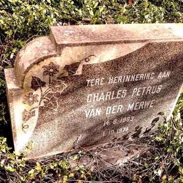MERWE Charles Petrus, van der 1883-1974