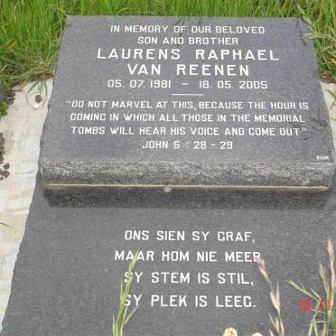 REENEN Laurens Raphael, van 1981-2005