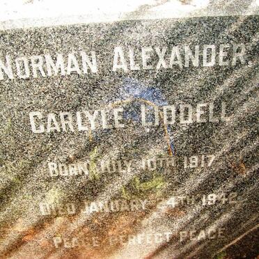 LIDDELL Norman Alexander Carlyle 1917-1942