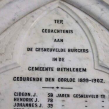 3. Anglo-Boer Oorlog Gedenkplaat 