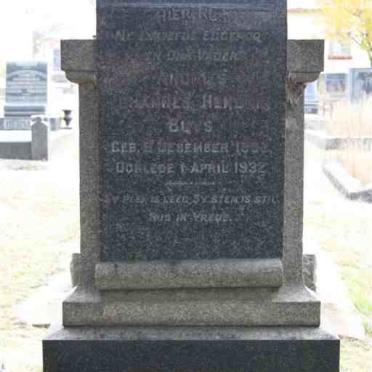 BUYS Andries Johannes Hendrik 1883-1932