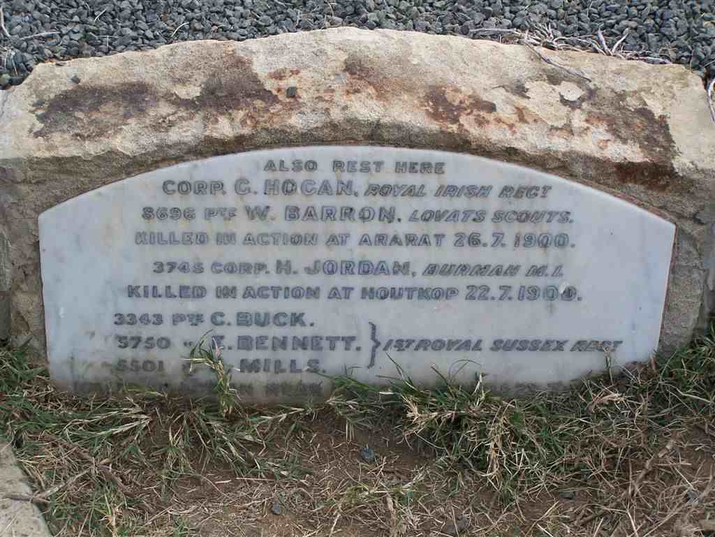 5. Killed in action at Houtkop  -1900