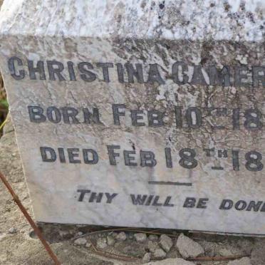 CAMERON Christina 1890-1890 :: CAMERON Donald 1885-1885