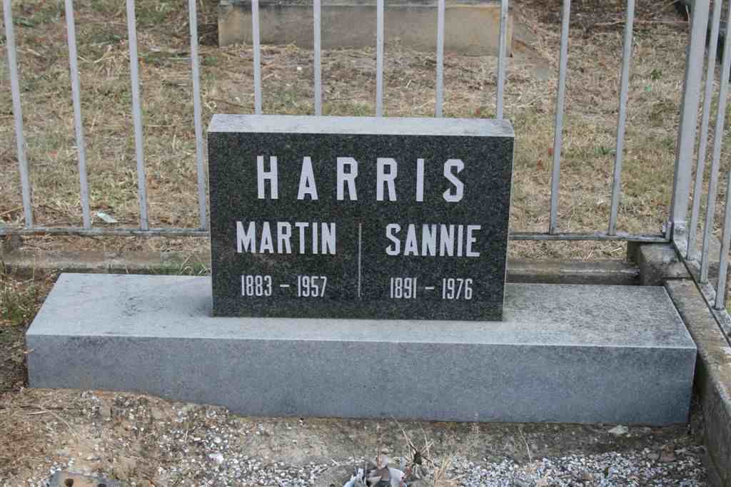 HARRIS Martin 1883-1957 &amp; Sannie 1891-1976