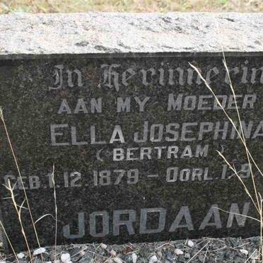 JORDAAN Ella Josephina nee BERTRAM 1879-1940