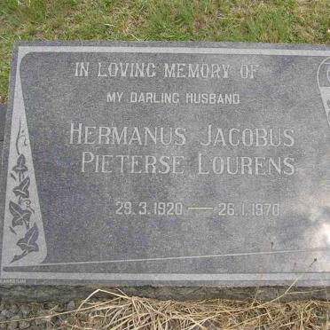 LOURENS Hermanus Jacobus Pieterse 1920-1970