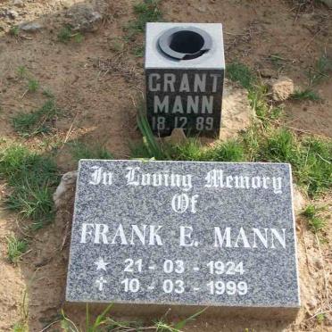 MANN Frank E. 1924-1999 :: MANN Grant -1889