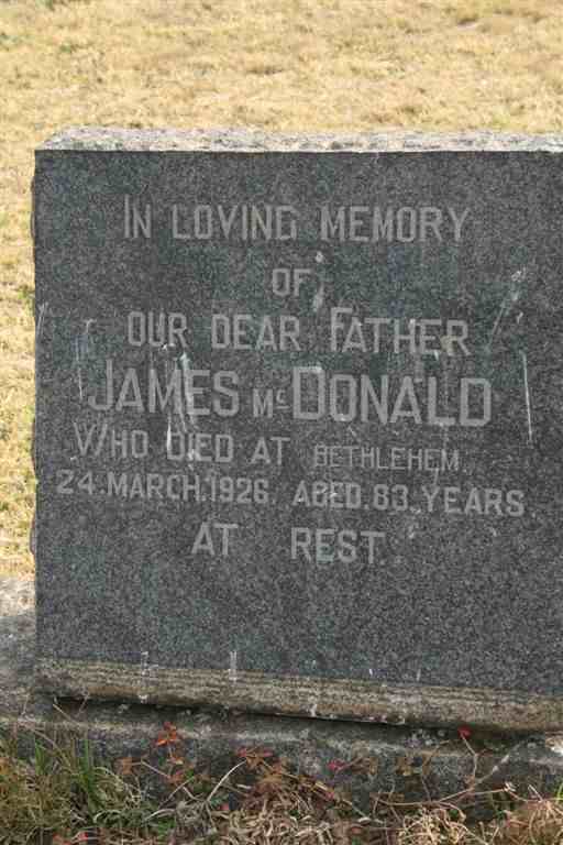 McDONALD James -1926