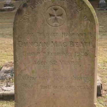 MACBEATH Duncan -1925