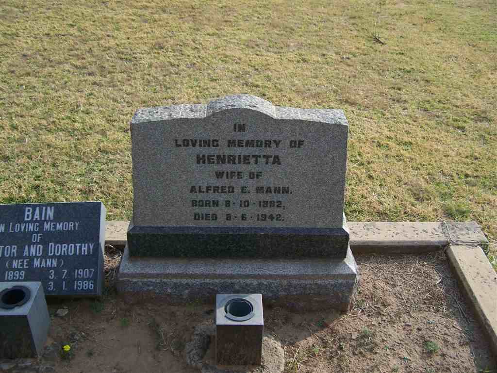 MANN Henrietta 1882-1942