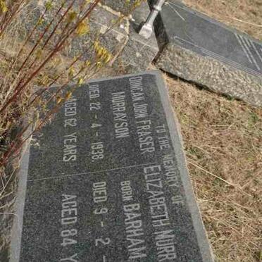 MURRAYSON Duncan Johan -1938 &amp; Elizabeth BARHAM -1960