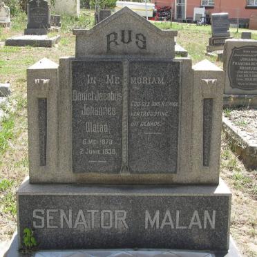 MALAN Daniel Jacobus Johannes 1873-1938