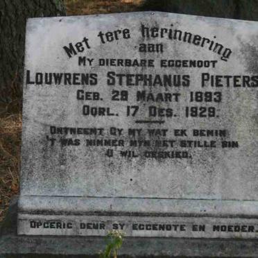 PIETERSEN Louwrens Stephanus 1893-1929