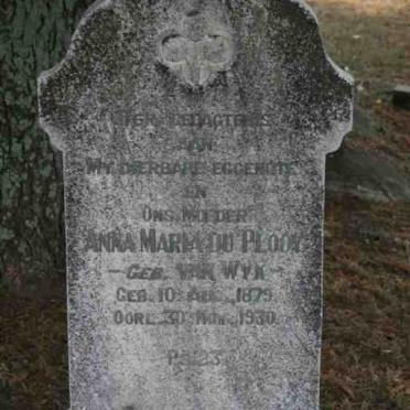 PLOOY Anna Maria, du nee VAN WYK 1879-1930